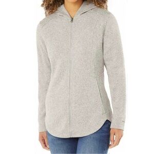 Eddie Bauer Sweater M Heather Gray Hooded